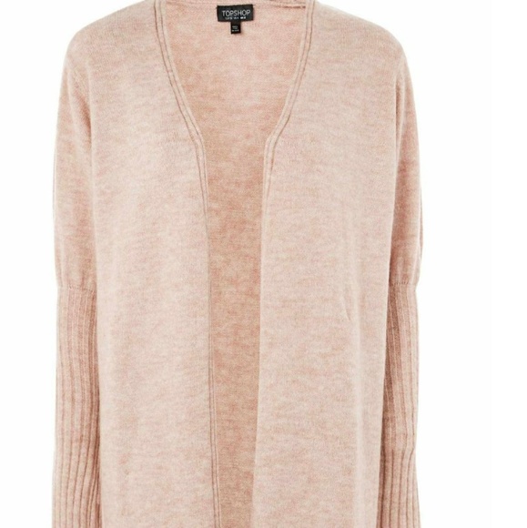 Topshop NWT puff sleeve long cardigan 6/8 - Picture 2 of 5